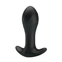 korek analny wibrujący pretty love silikonowy 12 funkcji usb czarny 10,5 cm
