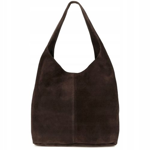 CZEKOLADOWA ZAMSZOWA TOREBKA WOREK BRĄZOWA TOREBKA ZAMSZ NATURALNY ZAMEK A4 na Arena.pl