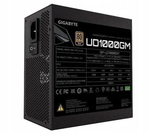 Zasilacz do komputera Gigabyte UD1000GM 1000W 80+ Gold 120 mm Modularny na Arena.pl