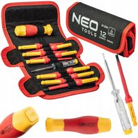 NEO ZESTAW KOŃCÓWKI WKRĘTAKOWE DLA ELEKTRYKA 1000V 12 szt Z UCHWYTEM 01-308