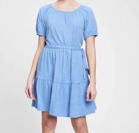 Sukienka bawełniana z falbanką GAP XS