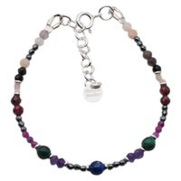 Bransoletka znak zodiaku skorpion - mix kamieni i srebro