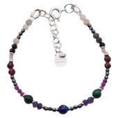 Bransoletka znak zodiaku skorpion - mix kamieni i srebro