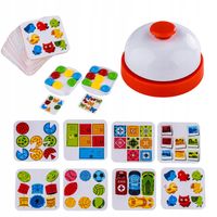 Gra Planszowa Układanka Płansza Na Refleks SZYBKIE KRĄŻKI Dzwonek Karty