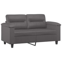 2-osobowa sofa, szary, 120 cm, sztuczna skóra