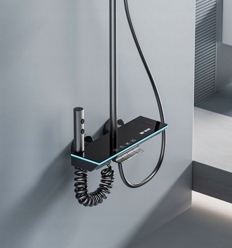 PRYSZNIC KOLUMNOWY Z WYŚWIETLACZEM LCD BATERIĄ TERMOSTATEM DESZCZOWNICA 4w1 na Arena.pl