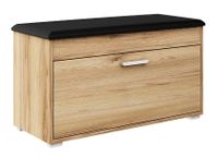 szafka półka na buty kuferek FALA 1 DĄB ZŁOTY /CZARNE z siedziskiem 80