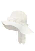 Jamiks WILLA kapelusz z dużym rondem dla dziewczynki ecru 50-52