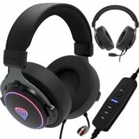 Słuchawki 7.1 GENESIS Neon 764 RGB z Mikrofonem PC/PS4/PS5/Android Czarne