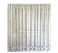 Firana gotowa 500x260,balkon,woal, gip. kwiat 30cm