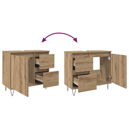 Szafka pod umywalkę, dąb artisan, 65x33x60 cm na Arena.pl