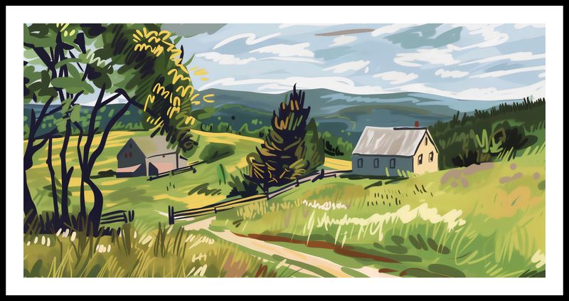 Plakat 91,3x44,5cm Bujna Wieś zdjęcie 3