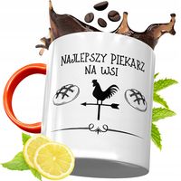 Kubek Pomarańczowy Dla Piekarza Prezent Z Nadrukiem Ze Zdjęciem