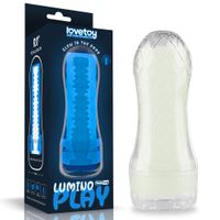 masturbator podświetlany led z wypustkami 20 cm