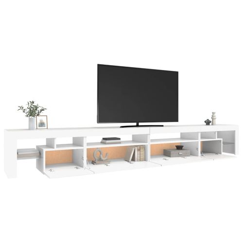 Szafka pod TV z oświetleniem LED, biała, 290x36,5x40 cm na Arena.pl
