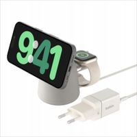 Ładowarka indukcyjna Belkin BoostCharge PRO MagSafe 2w1 Charger Sand Biała