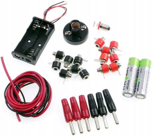 Zestaw podstawowych elementów na zajęcia z techniki (klasy 4 - 6) + baterie na Arena.pl