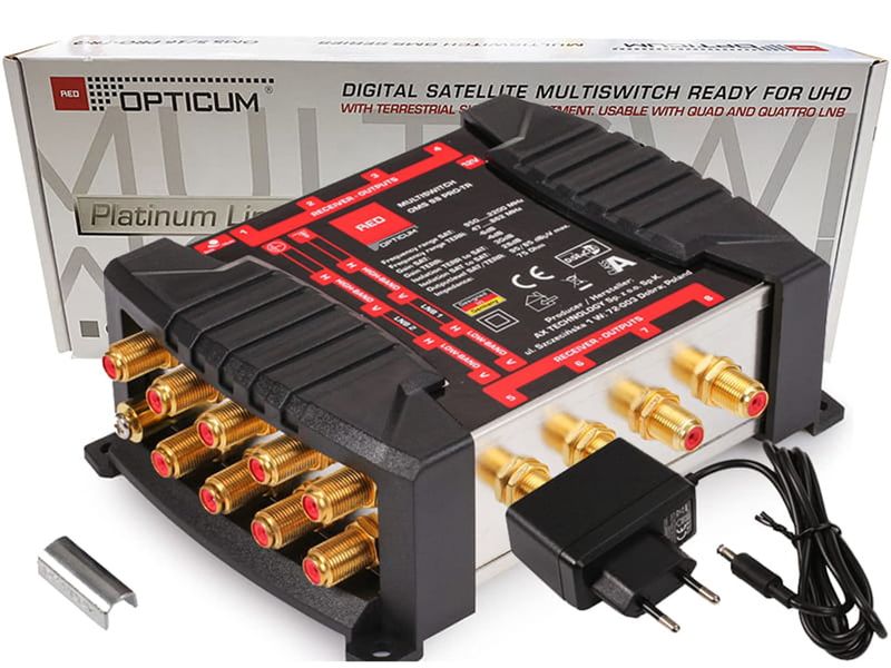 Multiswitch Opticum OMS 9/8 Pro-TR + zasilacz zdjęcie 2