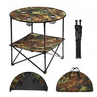 STOLIK STÓŁ TURYSTYCZNY SKŁADANY PRZENOŚNY KEMPINGOWY 70x70cm Z POKROWCEM