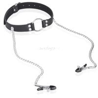 Otwarty Knebel Z Zaciskami Do Sutków Na Łańcuszku