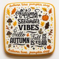 CIASTKO LUKROWANE AUTUMN SEASON ROZ.XL PION JESIEŃ RĘCZNIE ROBIONE