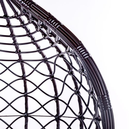 FOTEL OGRODOWY WISZĄCY KOKON DUŻY KOSZ VEGAS Z PODSTAWĄ PODUSZKA SZARA na Arena.pl