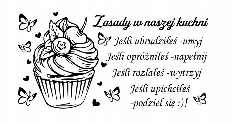 Naklejki ścienne do jadalni babeczka DK105 100x50cm zdjęcie 1