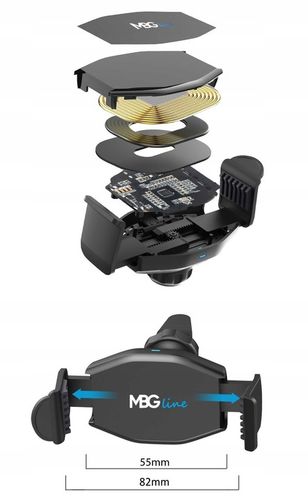 UCHWYT SAMOCHODOWY Z ŁADOWARKĄ INDUKCYJNĄ 15W QI na Arena.pl