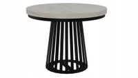 STÓŁ OKRĄGŁY ROZKŁADANY NOGA METAL SALON KUCHNIA 90cm+2x50cm