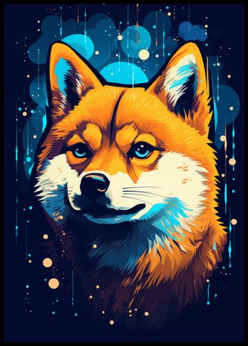Plakat 64x90cm Lisek w Kosmosie na Arena.pl