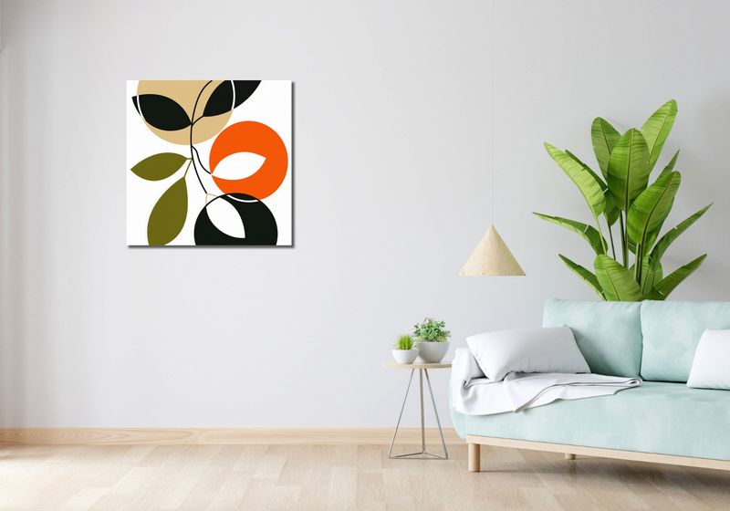 Obraz 70x70cm Organiczny Pokój zdjęcie 2