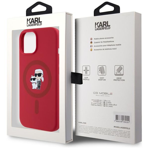 Etui Karl Lagerfeld do iPhone 15, Czerwony, MagSafe zdjęcie 8