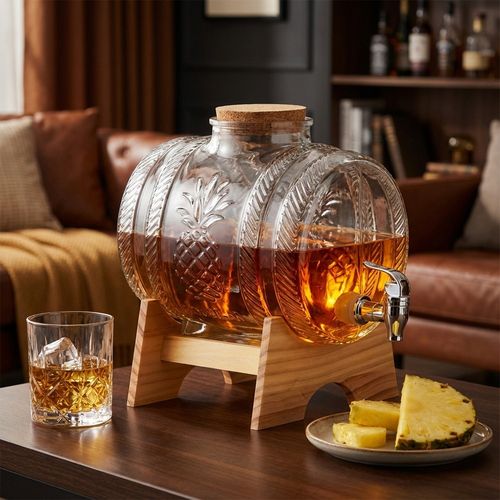 Antałek Beczka Szklana z Kranikiem Kranem Słój na Alkohol Bimber Whisky 5L na Arena.pl