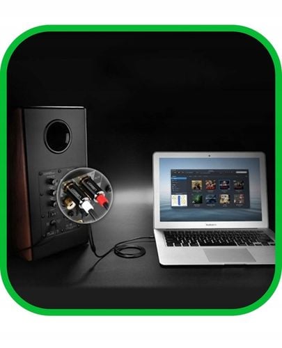 Kabel Przewód Audio JACK 3,5 mm 2x RCA Chinch STEREO 5M HQ Pozłacany na Arena.pl