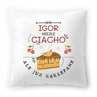 Poduszka Dla Igora Na Urodziny Ze Zdjęciem Na Prezent Biała 40X40 Cm