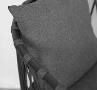 KRZESŁO OGRODOWE PLECIONE NA TARAS BALKON SZARE POPIEL MADERA