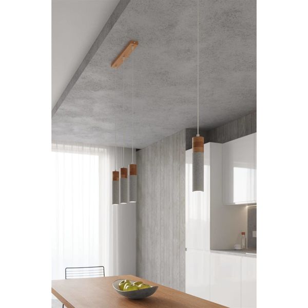 Betonowa lampa wisząca SL.0966 do kuchni betonowa drewniana zdjęcie 4