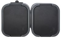 b2 gniazdo podwójne n/t z/u ip54 szaro/czarne - e+9001582