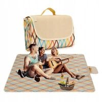 KOC PIKNIKOWY PLAŻOWY BIWAK MATA WODOODPORNA DUŻA Z IZOLACJĄ XXL 200x200