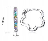 KOLCZYKI Srebrne PRÓBA 925 KOLCZYKI Srebro kwiatki Angielskie Zapiecie