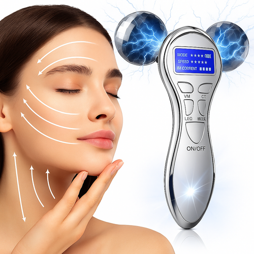 Masażer twarzy Kulowy 4D do masażu ciała Bezprzewodowy z wibracją EMS LED na Arena.pl