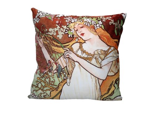 Poduszka z wypełnieniem/suwak - A. Mucha, Wiosna (CARMANI) na Arena.pl