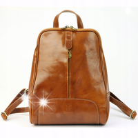 Plecak skórzany elegancki miejski skóra naturalna damski Florence camel