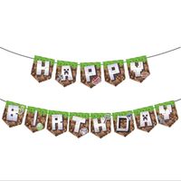 Baner urodzinowy Happy Birthday Minecraft, 230 cm