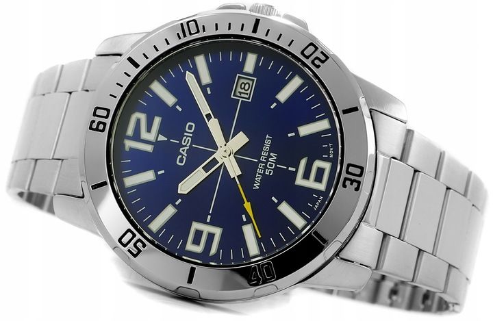 ZEGAREK MĘSKI CASIO MTP-VD01D MODNY + PUSZKA zdjęcie 1