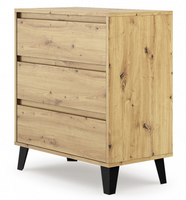 Nowoczesna Komoda 3 Szuflady 70 cm Artisan KENDI TS - 2 Kolory