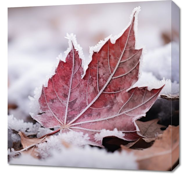 Obraz 60x60cm Liść u Kresu Jesieni zdjęcie 1