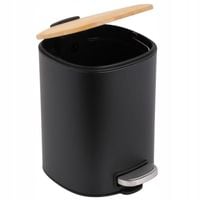 Zestaw Łazienkowy: Czarny Mat Kosz na śmieci i Szczotka do WC