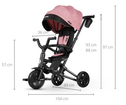Qplay Rowerek Trójkołowy Nova Niello Pink na Arena.pl