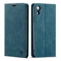 ETUI Z KLAPKĄ DO IPHONE XR SKÓRZANE PORTFEL CASE ZAMYKANE + SZKŁO